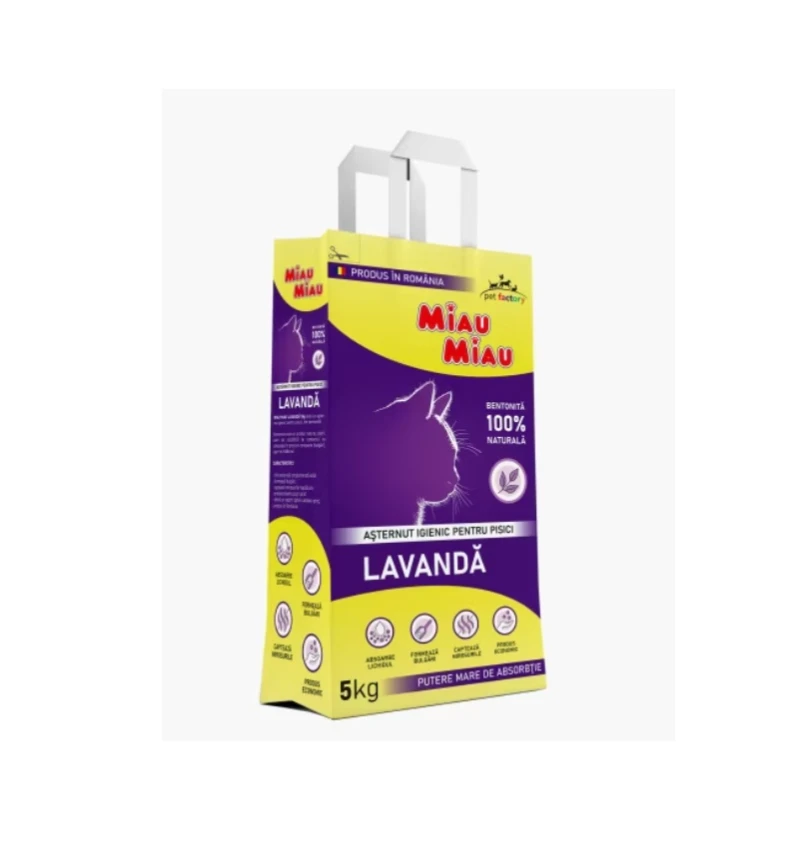 Asternut igienic lavanda, Miau Miau, 5kg 